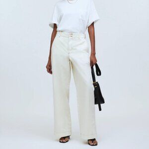 Madewell Button-Tab Wide-Legs Pants